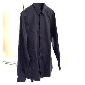 Navy blue button down shirt